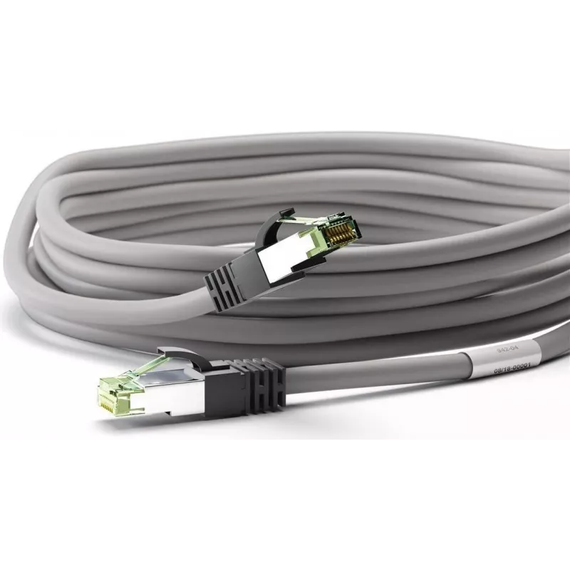 Wentronic Goobay CAT 8.1 Patchkabel, S/FTP (PiMF), Grau, 25 m - LSZH halogenfrei, Kupfer AWG 24 (55144)