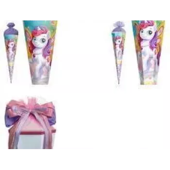 ROTH Fairy Horse Flora runde Schultüte 700 mm mit Filzverschluss und verstärkter Spitze 677547