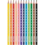 Pelikan 700634 Buntstifte 12er-Set, verschiedene Farben, sechskantiger Holzschaft, 3,3 mm bruchfeste Mine