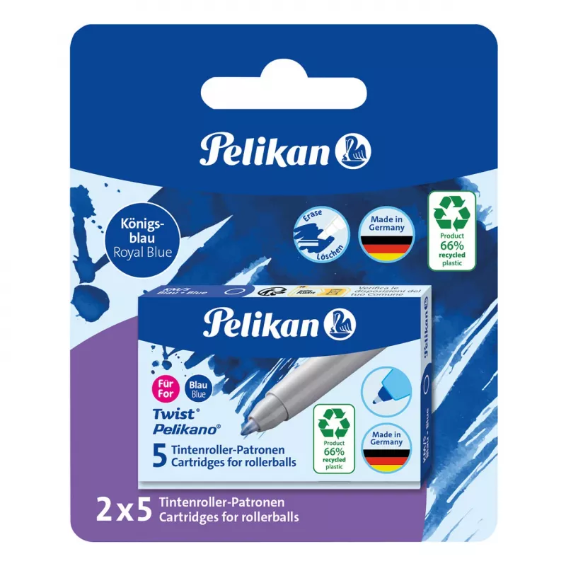 Pelikan Rollerball-Tintenpatronen 5er-Pack Blau (824705)