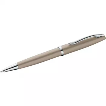 Pelikan Jazz Noble Elegance Kugelschreiber, Taupe Metall, Drehmechanismus, Mittlere Blaue Tinte 300010130
