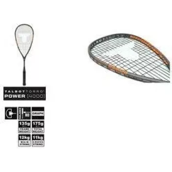 TALBOT TORRO Power 4000 Squashschläger, Schwarz/Orange, Ausgeglichen Offensiv, Y-Konstruktion 251004