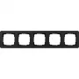 Gira Abdeckrahmen 5-fach Schwarz Matt 0215153