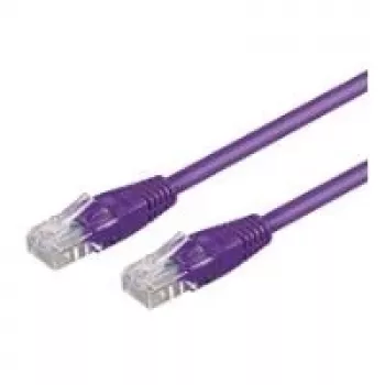 Wentronic 7m CAT5e UTP Netzwerk-Patchkabel, RJ45 Stecker zu Stecker, vergoldete Kontakte, Violett 95246