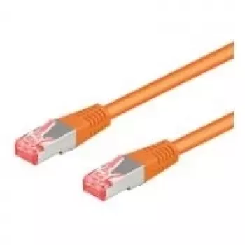 Wentronic Goobay CAT 6 Patchkabel, S/FTP (PiMF), Orange, 25 m, LSZH Halogenfrei, Kupfer (95649)