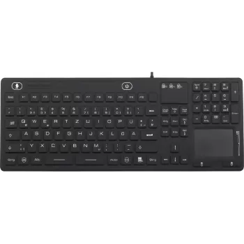 Renkforce IP68 Industrie-USB-Tastatur mit Touch-Oberfläche, Schwarz (iM-IKB110-BK)