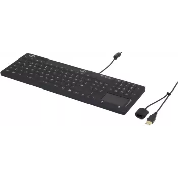 Renkforce IP68 Industrie-USB-Tastatur mit Touch-Oberfläche, Schwarz (iM-IKB110-BK)