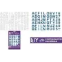 ROTH Bügelbuchstaben für DIY-Stoffschultüte, Weiß, A-Z Alphabet, 150 x 210 mm Blatt, 1 Blatt 658116