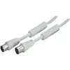 SHIVERPEAKS 5,0 m IEC 169-2 Koaxialkabel, Stecker auf Buchse, Weiß, Vernickelt BS80205-128