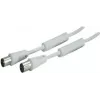 SHIVERPEAKS 5,0 m IEC 169-2 Koaxialkabel, Stecker auf Buchse, Weiß, Vernickelt BS80205-128