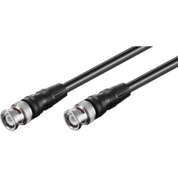 Wentronic Goobay BNC-Verbindungskabel, Schwarz, 3 m - BNC-Stecker auf BNC-Stecker, 75 Ohm Koaxial 50089