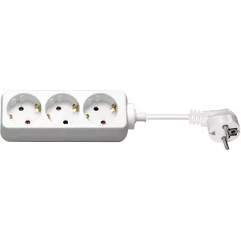 Wentronic Goobay 3-fach Schuko-Steckdosenleiste, 3 m Kabel, Weiß 51075