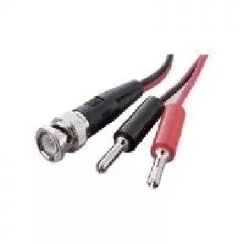 Voltcraft BNC auf Dual 4mm Bananenstecker Messleitung 0,8m Schwarz/Rot KC300B