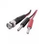 Voltcraft BNC auf Dual 4mm Bananenstecker Messleitung 0,8m Schwarz/Rot KC300B