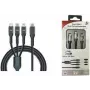IWH USB-Ladekabel USB-C, Micro-USB, Apple Lightning, 1,2 m, Schwarz 019057