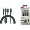 IWH USB-Ladekabel USB-C, Micro-USB, Apple Lightning, 1,2 m, Schwarz 019057
