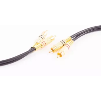 shiverpeaks BASIC-S 2x RCA auf 2x RCA Audiokabel, 5,0 m, Schwarz BS40225
