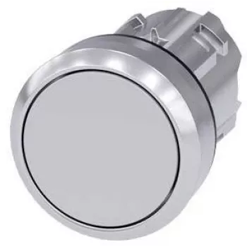 Siemens SIRIUS ACT Drucktaster-Frontelement, Metall, Hochglanz, Grau (3SU1050-0AB80-0AA0)