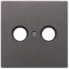 JUNG AL 2990 TV AN Abdeckung für Antennendosen 1-fach, Aluminium lackiert, Serie LS, anthrazit