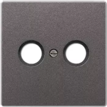 JUNG AL 2990 TV AN Abdeckung für Antennendosen 1-fach, Aluminium lackiert, Serie LS, anthrazit