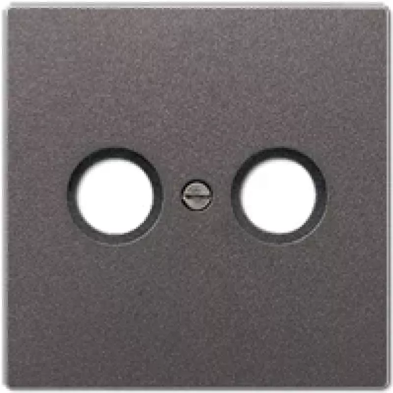 JUNG AL 2990 TV AN Abdeckung für Antennendosen 1-fach, Aluminium lackiert, Serie LS, anthrazit