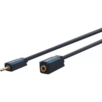CLICKTRONIC MP3 Audio-Verlängerungskabel 3,5mm Stereo-Klinkenstecker auf Buchse 1,5m Schwarz