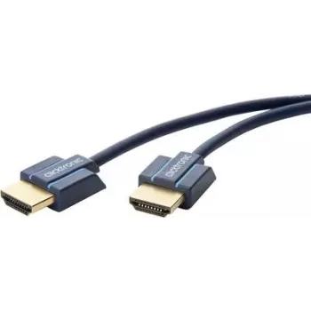 ClickTronic 70703 HDMI-Kabel 1,5 m HDMI Typ A Stecker auf Stecker Blau 4K 60Hz 18Gbps