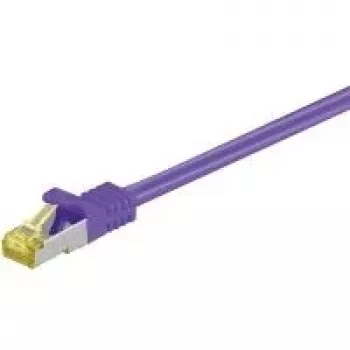 Wentronic Cat.7 Rohkabel RJ-45 auf RJ-45, 1 m, S/FTP, vergoldet, 10 Gbps, 600 MHz, Schwarz 91591