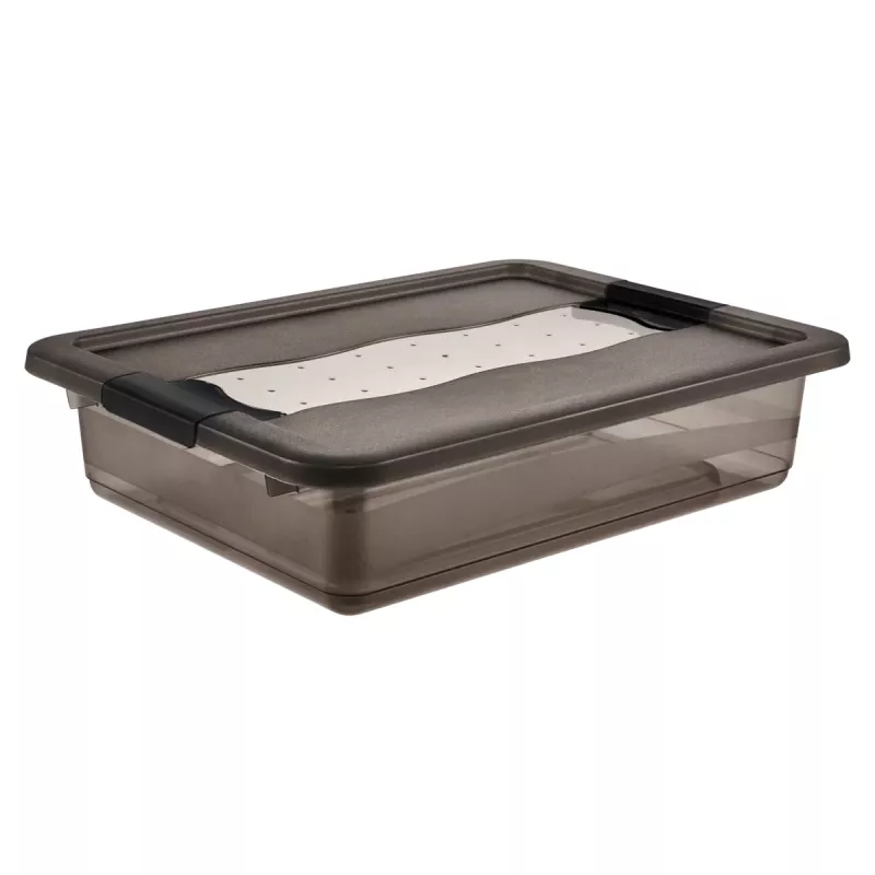 keeeper Aufbewahrungsbox Cornelia, 7 Liter, Kristallgrau Transparent, mit Deckel und Schiebeverschluss 1094482700000