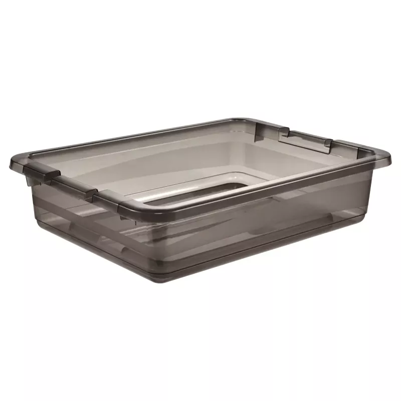 keeeper Aufbewahrungsbox Cornelia, 7 Liter, Kristallgrau Transparent, mit Deckel und Schiebeverschluss 1094482700000