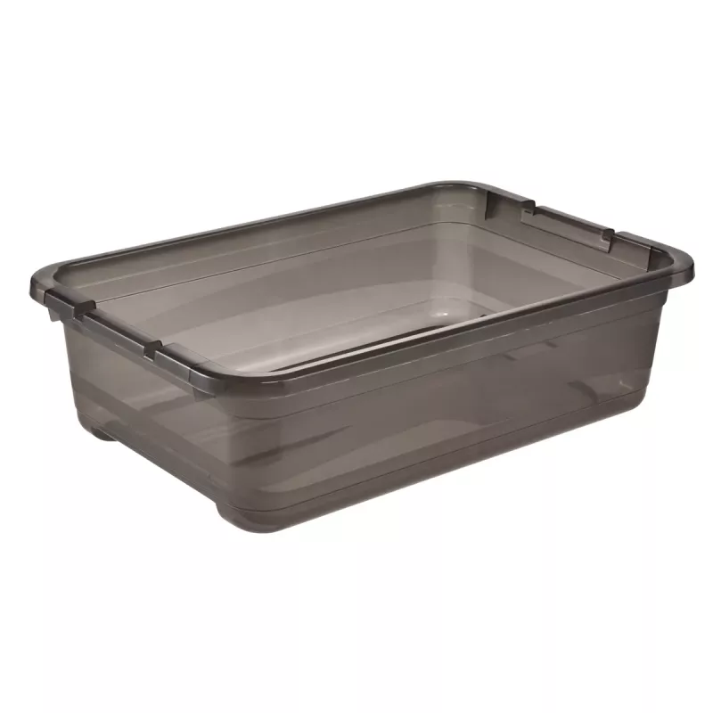 keeeper Aufbewahrungsbox Cornelia, 28 Liter, Kristallgrau Transparent, mit Deckel, Schiebeverschluss 1042982700000