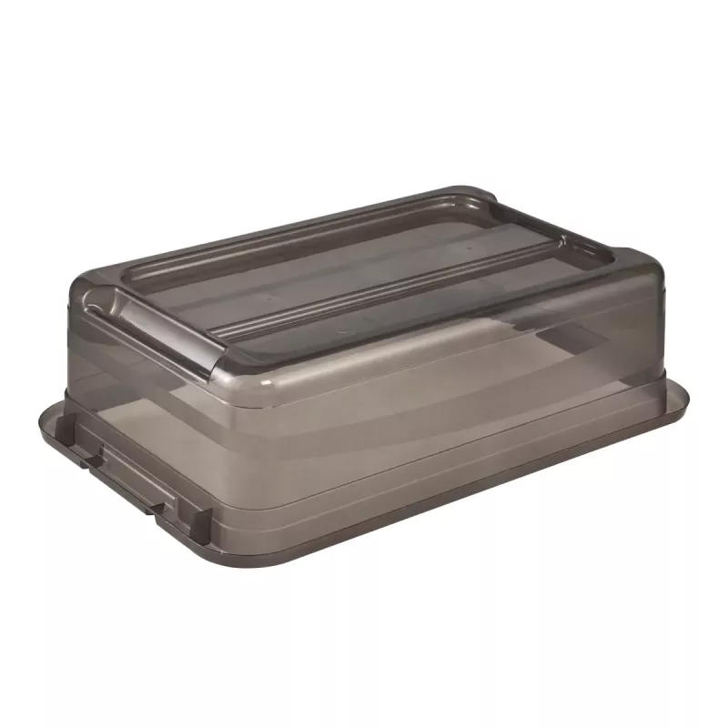 keeeper Aufbewahrungsbox Cornelia, 28 Liter, Kristallgrau Transparent, mit Deckel, Schiebeverschluss 1042982700000
