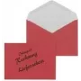 MAILmedia 30005341 Briefumschlag DL (110 x 220 mm), Lieferschein/Rechnung, rot, 75 g/m², nassklebend