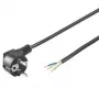 Wentronic Goobay Gewinkeltes Schuko-Stromkabel, offenes Ende, 3 m, Schwarz 96033