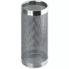 HELIT H2515500 Metall-Schirmständer, perforiertes Design, Chrom, rund, Durchmesser 240 mm, Höhe 490 mm