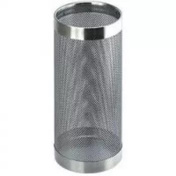 HELIT H2515500 Metall-Schirmständer, perforiertes Design, Chrom, rund, Durchmesser 240 mm, Höhe 490 mm