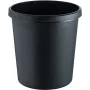 helit H6105895 Runder Kunststoff-Abfalleimer 18L Schwarz 31x32cm