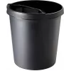 helit H6105895 Runder Kunststoff-Abfalleimer 18L Schwarz 31x32cm