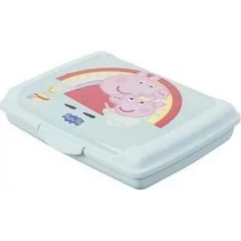 keeeper carla mini Peppa Pig Brotdose, 0,5 L, Aquamarin Deco-Click-Box Mini, PP, Clip-Verschluss, 1 Stück 1070462433600