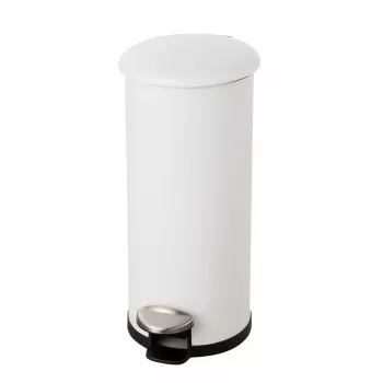 helit the zinc Tretabfallbehälter 20L Weiß Pulverbeschichteter Stahl Rund Soft-Close H2406605