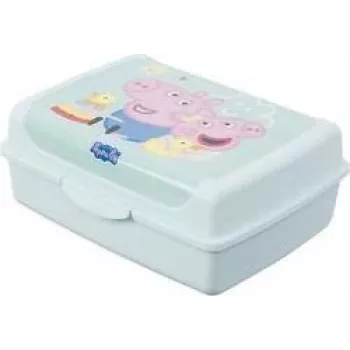 keeeper carla midi Peppa Pig Brotdose, 1,0 L, Aquamarin Deco-Click-Box 1070562433600