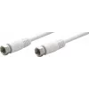 TECLINE Wentronic Goobay Satelliten-Verbindungskabel, 100% geschirmt, Weiß, 10 m - F-Stecker auf F-Stecker (50741)