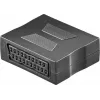 Wentronic Goobay SCART Adapter, SCART Buchse zu SCART Buchse, 21-Pin, Schwarz 50771