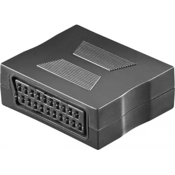 Wentronic Goobay SCART Adapter, SCART Buchse zu SCART Buchse, 21-Pin, Schwarz 50771