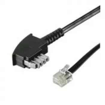 Wentronic Goobay TAE-N auf RJ11/RJ14 Telefonkabel, 3 m, Schwarz 50951