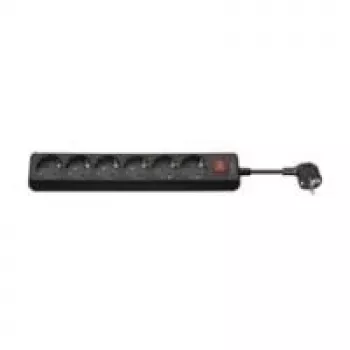 Wentronic Goobay 6-fach Steckdosenleiste mit Schalter, 1,5 m, Schwarz 51290