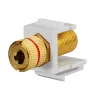 Rutenbeck Keystone Lautsprecher-Anschlussadapter KMK-LS, Schraubklemmen, Schwarz/Rot, Werkzeuglos 17000608