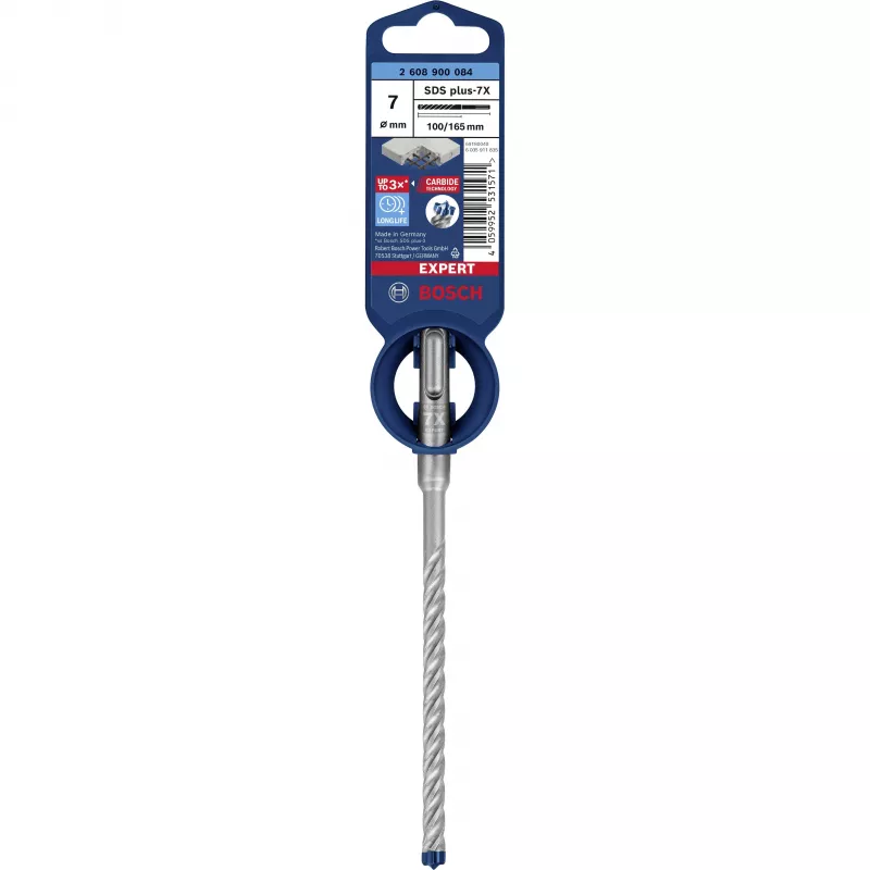 Bosch Expert SDS-plus-7X Hammerbohrer 7 mm x 165 mm 2608900084
