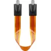 Wentronic Goobay SAT Fensterdurchführungskabel, Ultraflach 0,3 mm, Braun-Schwarz, 0,3 m, F-Buchse zu F-Buchse 67244