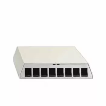 Rutenbeck PP-UM A-8 Ap rw Patch-Panel-Gehäuse, 8-Port, Aufputzmontage, Reinweiß 23911108